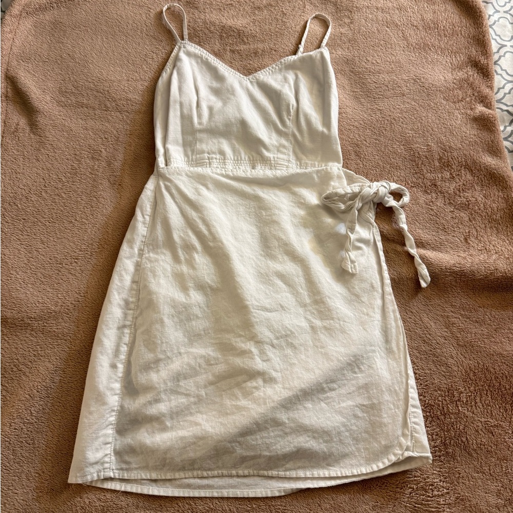 Abercrombie & Fitch Cream Spaghetti Strap Dress